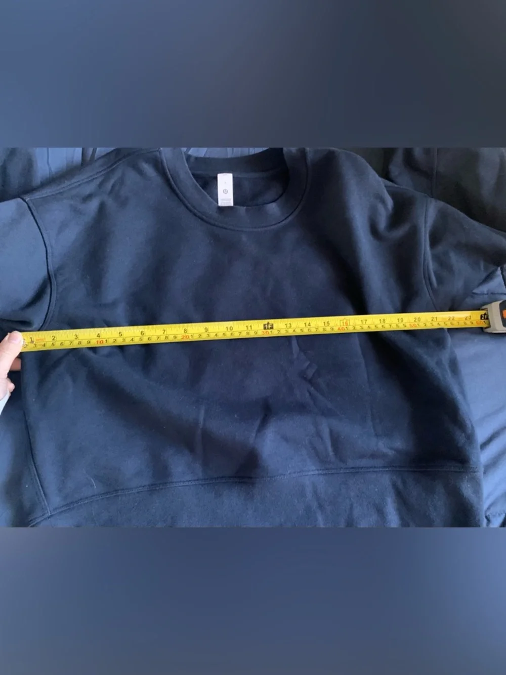 lululemon athletica Navy Oversized Cropped Crew Size 6